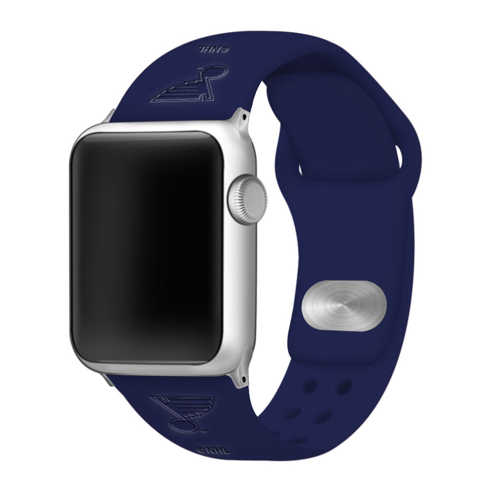 St. Louis Blues Engraved Silicone 'Slim' Apple Watch Band