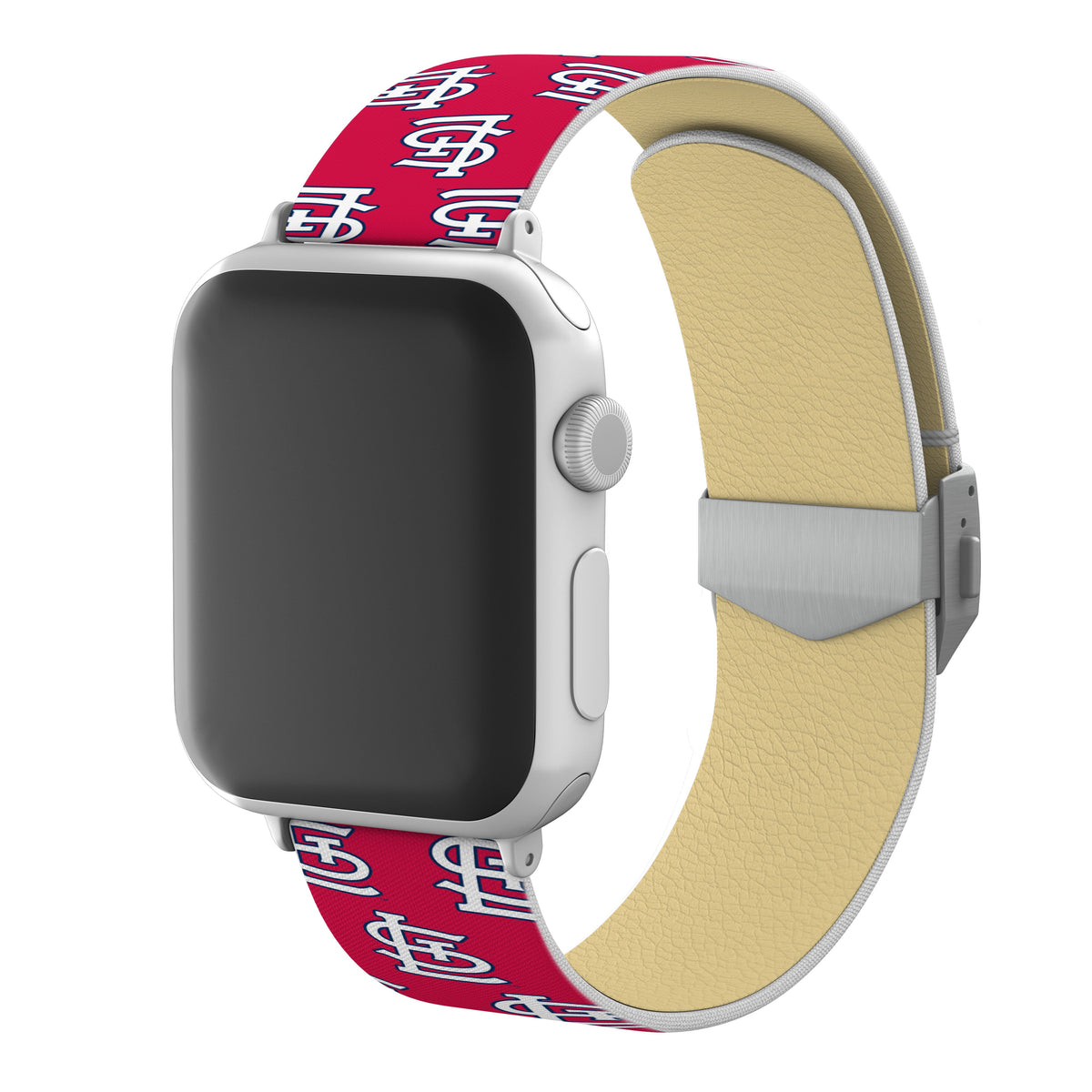 St. Louis Cardinals Full Print Watch Band With Engraved Buckle - Game Time