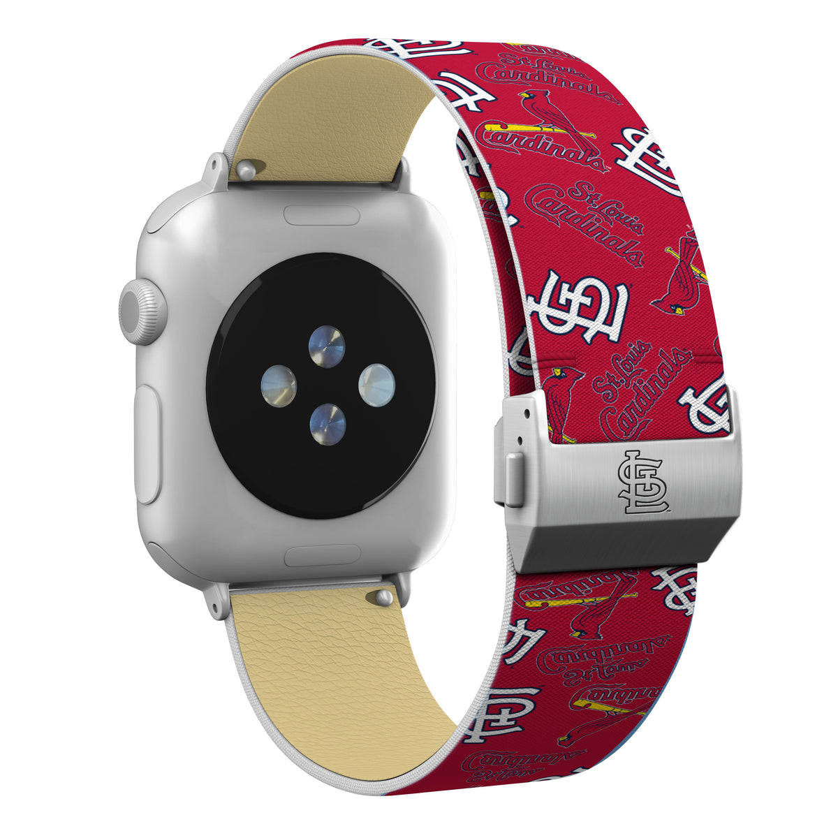 St. Louis Cardinals Full Print Watch Band With Engraved Buckle - Game Time