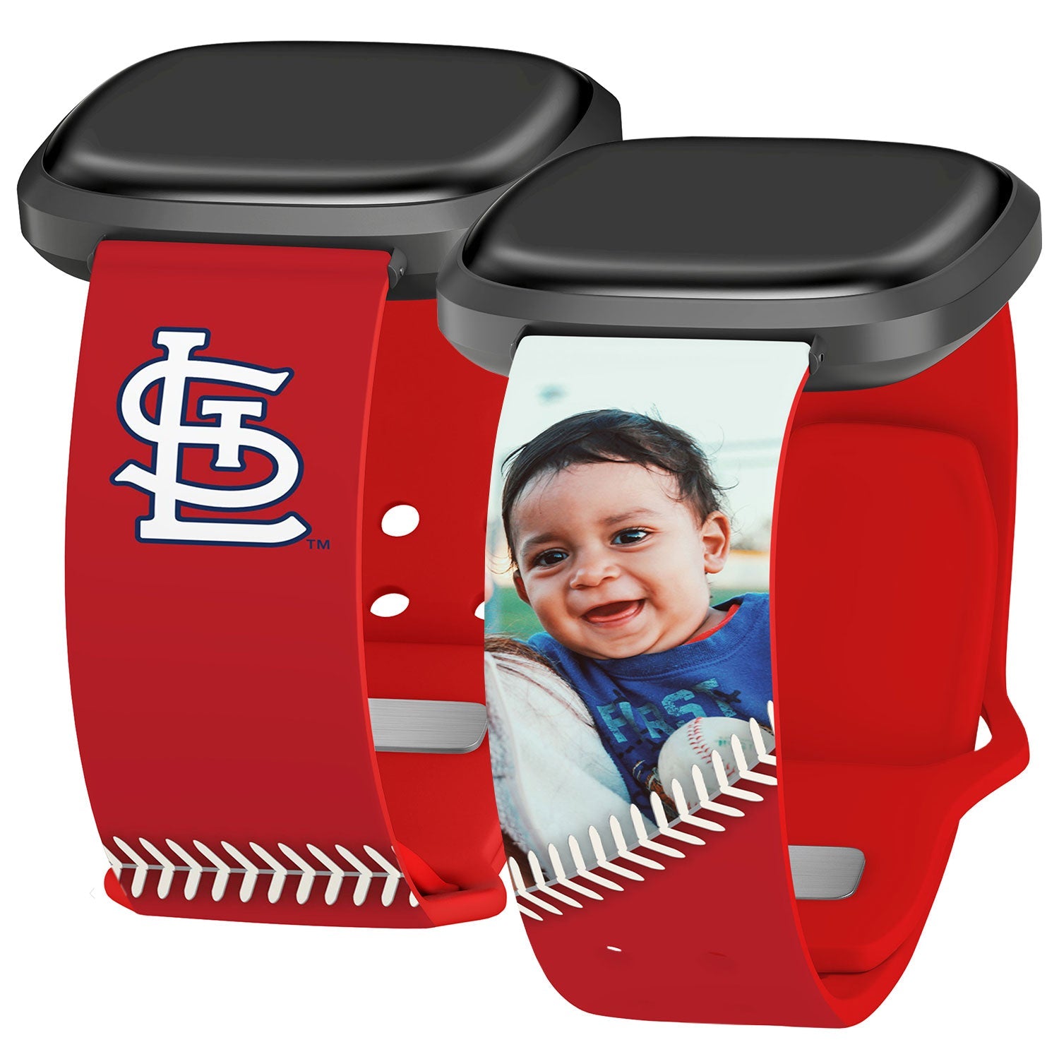 St Louis Cardinals Custom Photo HD Fitbit Versa 3 & Sense Band