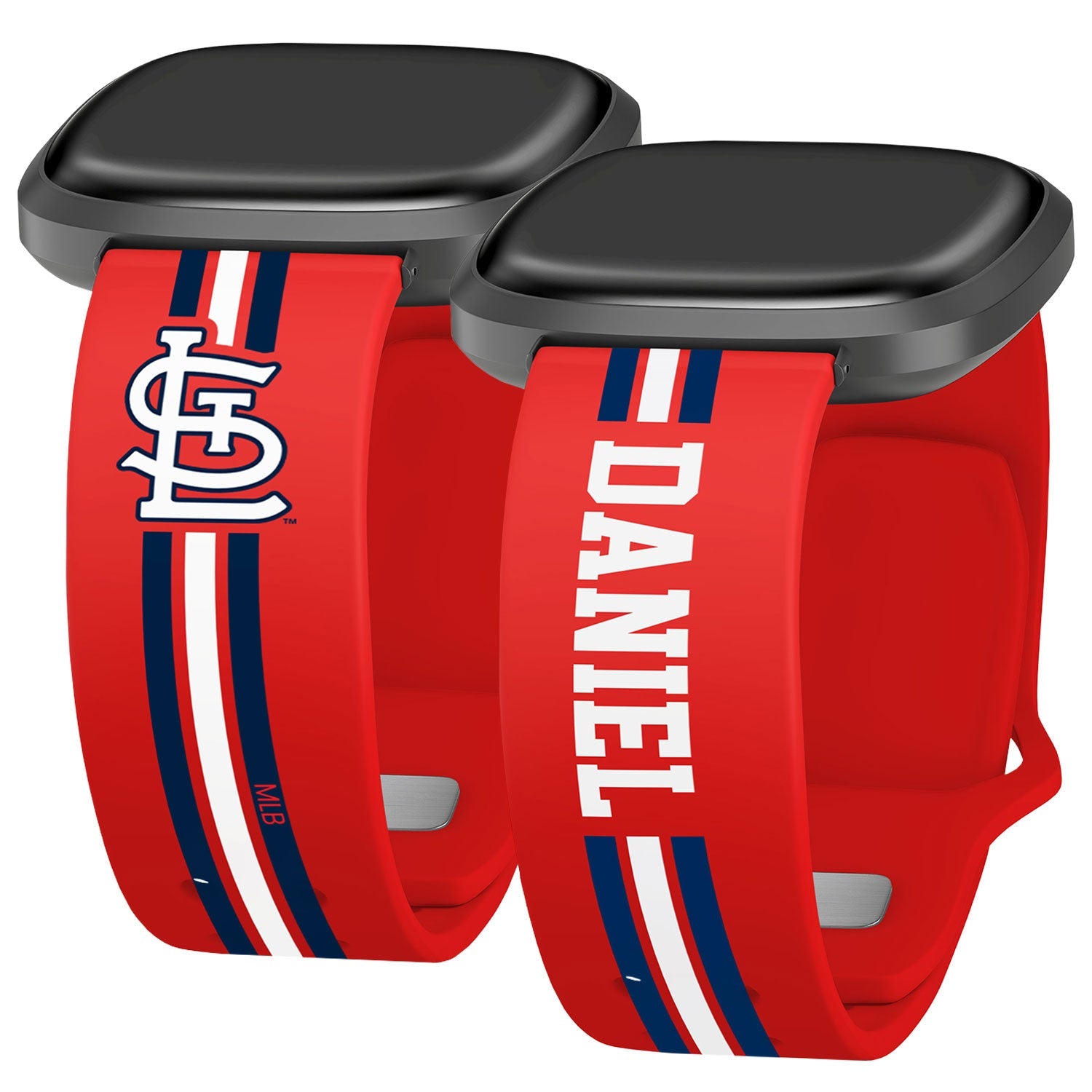 St Louis Cardinals Custom Name HD Fitbit Versa 3 and Sense Watch Band