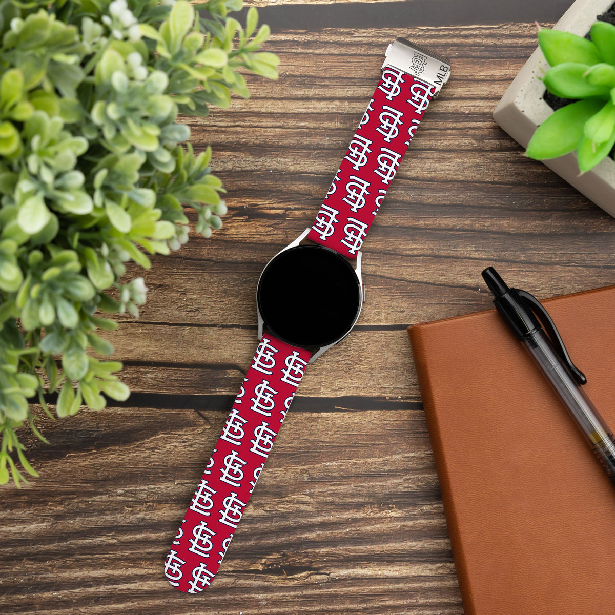 Game Time St. Louis Cardinals Signature Series Quick Change Watch Band With Engraved Buckle
