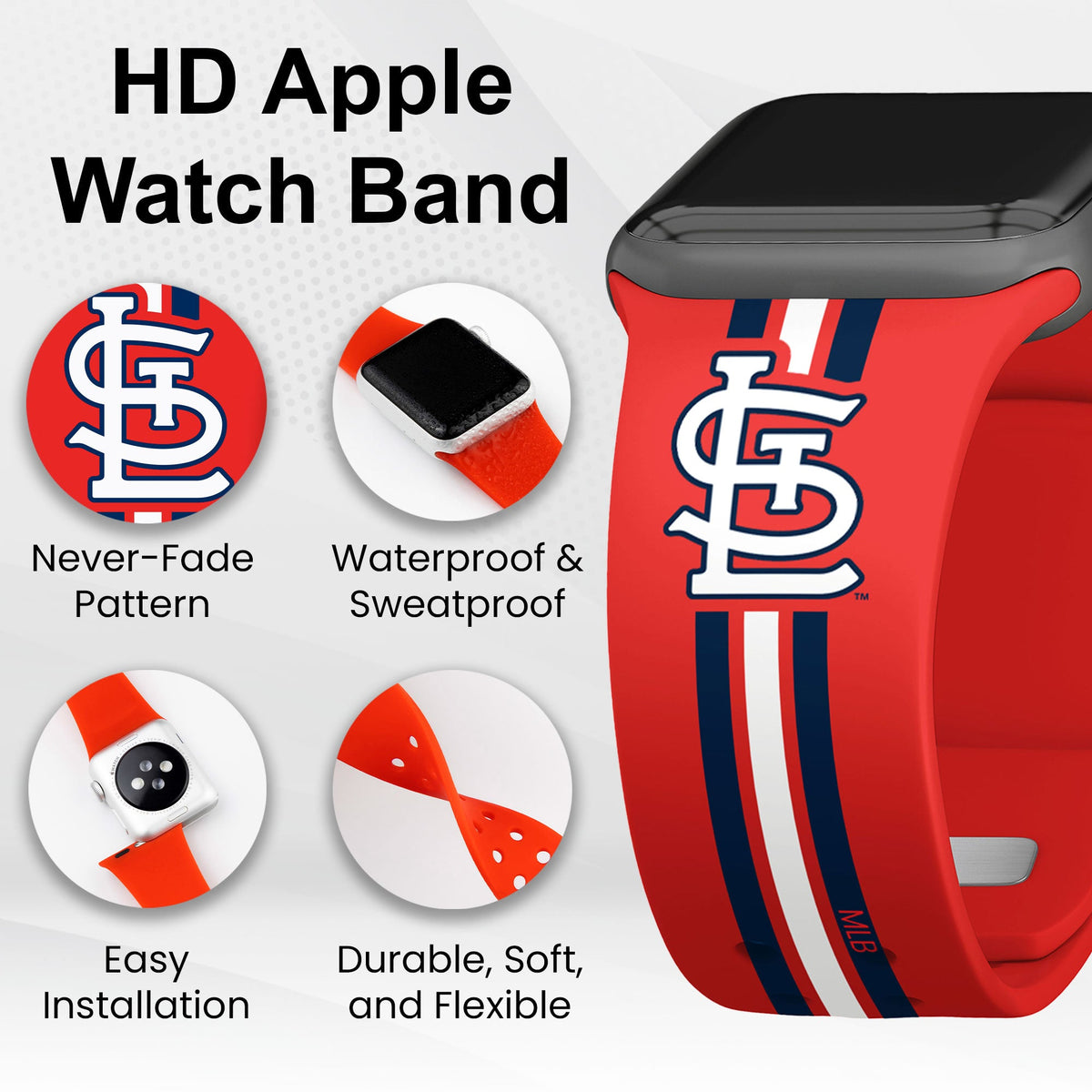 St. Louis Cardinals HD Apple Watch Band