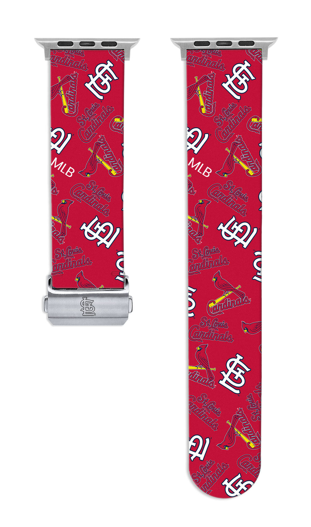 St. Louis Cardinals Full Print Watch Band With Engraved Buckle - Game Time