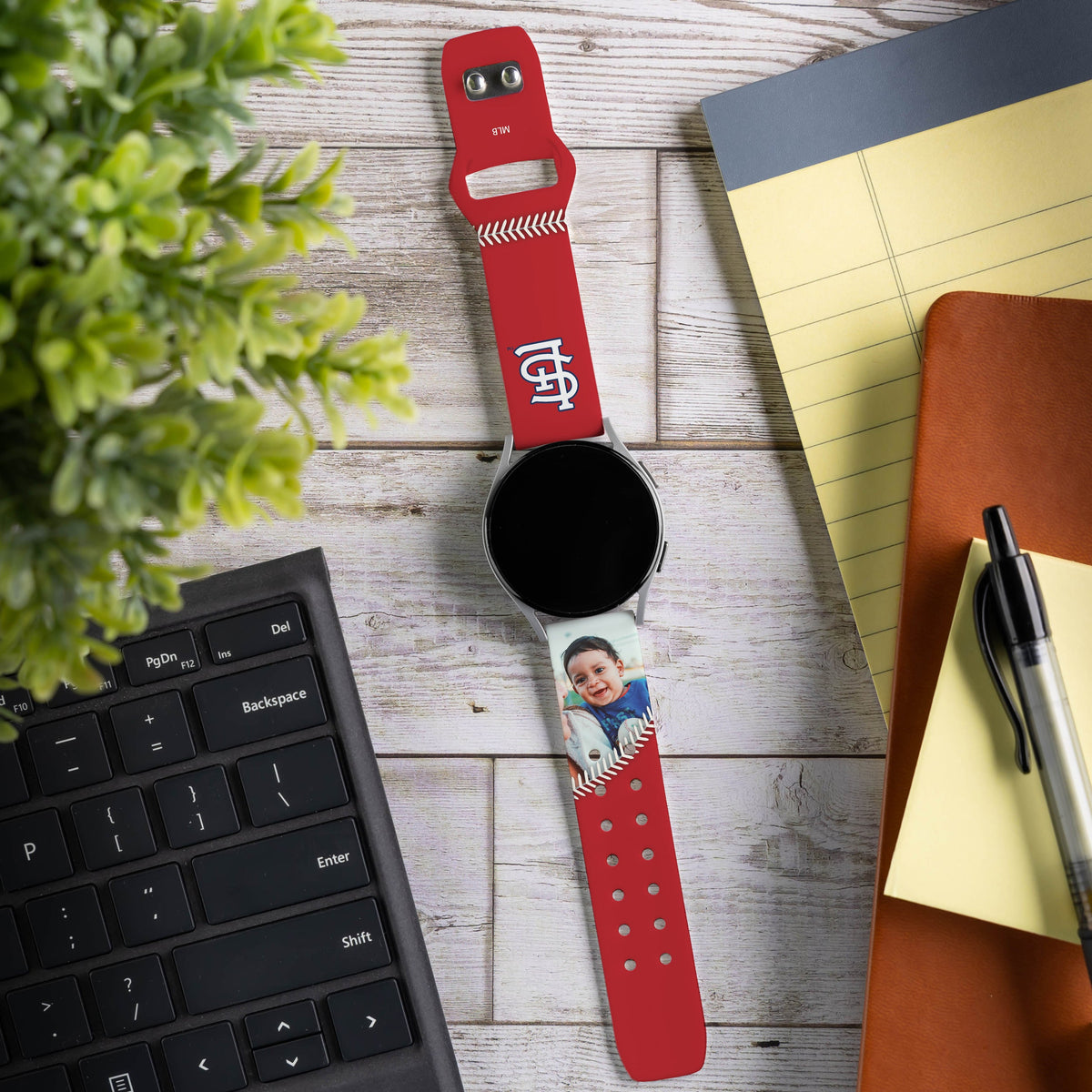 St Louis Cardinals Custom Photo HD Samsung Galaxy Watch Band