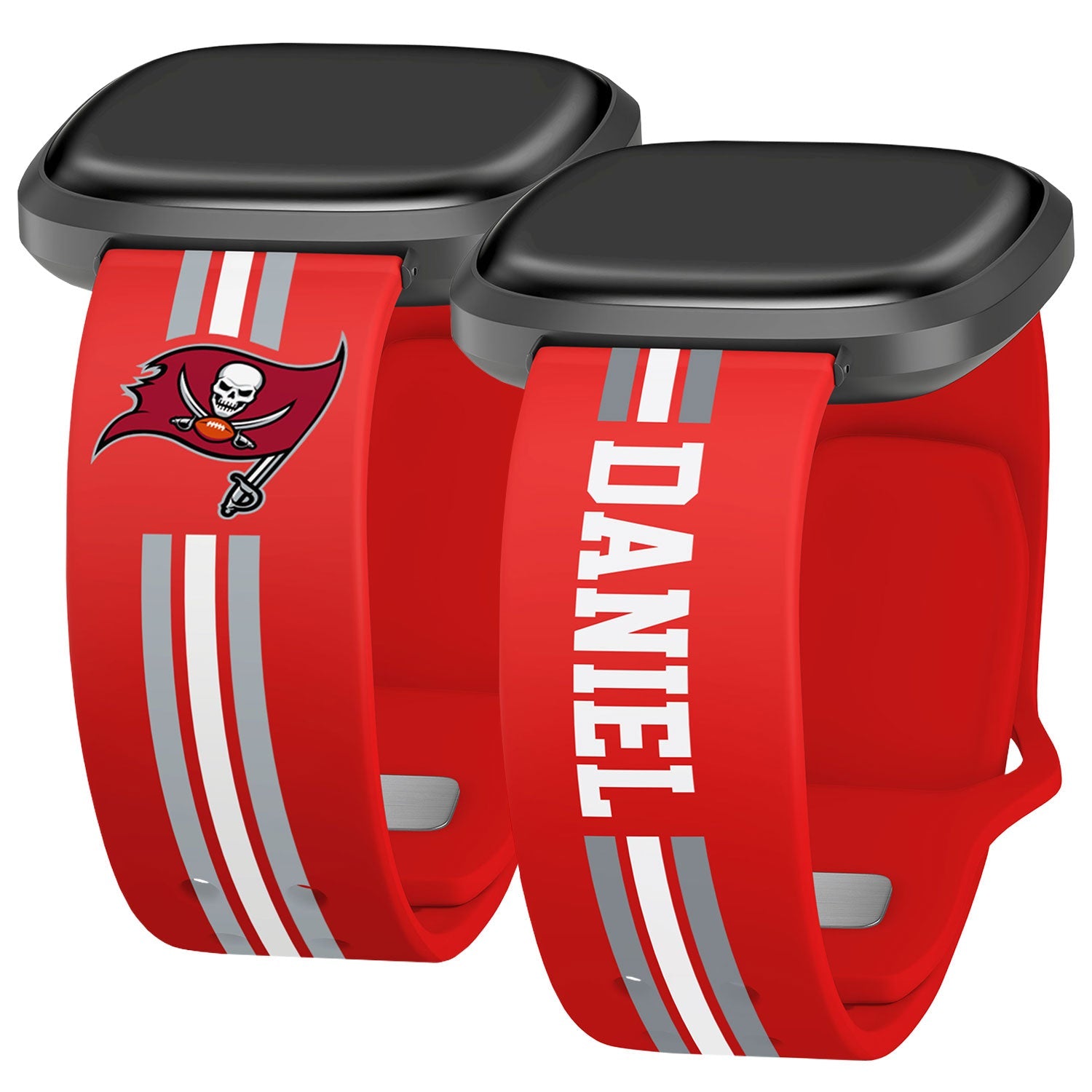 Tampa Bay Buccaneers Custom Name HD Fitbit Versa 3 and Sense Watch Band