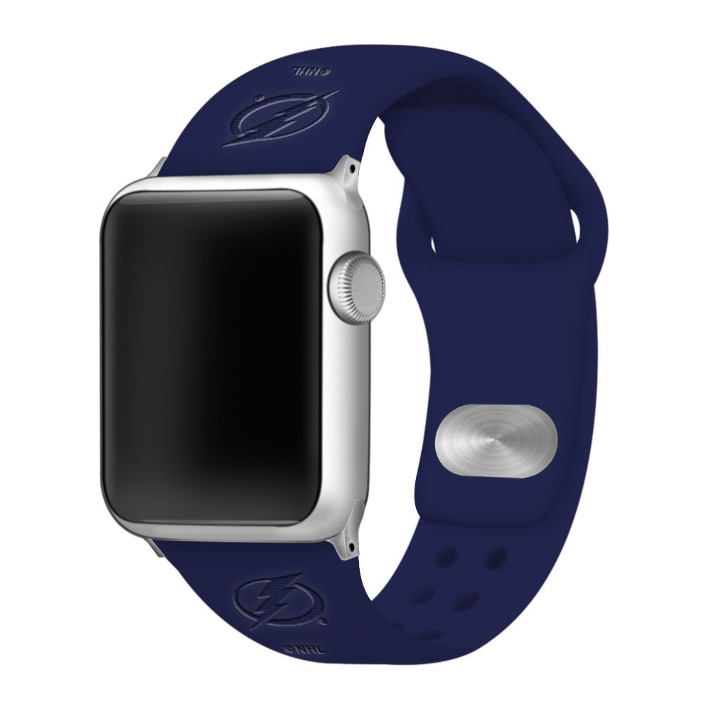 Tampa Bay Lightning Engraved Silicone 'Slim' Apple Watch Band