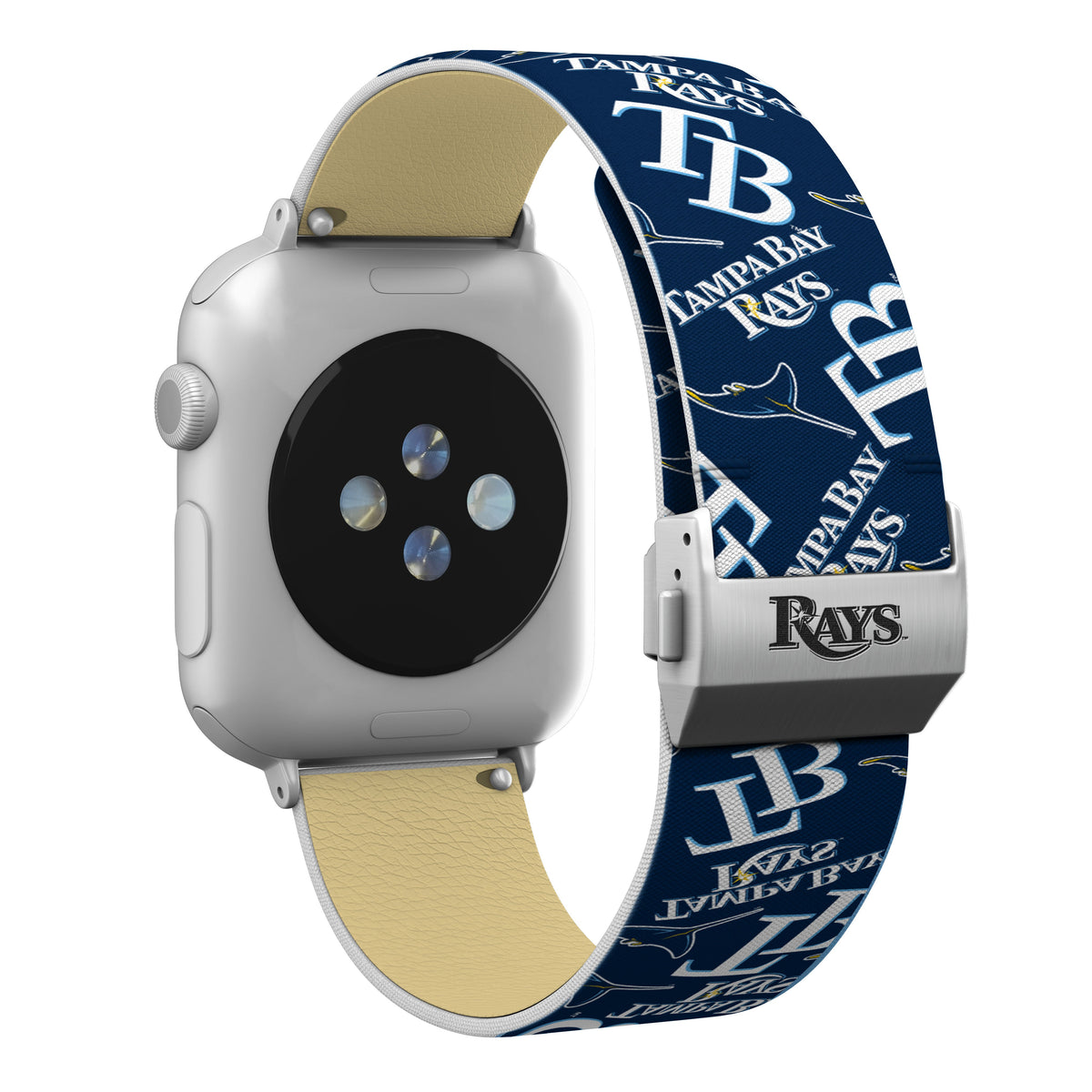 Tampa Bay Rays Full Print Watch Band With Engraved Buckle - Game Time