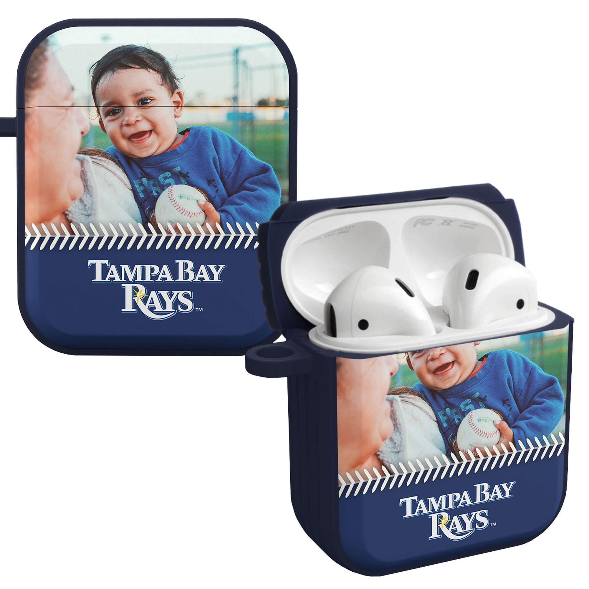 Tampa Bay Rays Custom Photo HDX Apple AirPods Gen 1 & 2 Case Cover