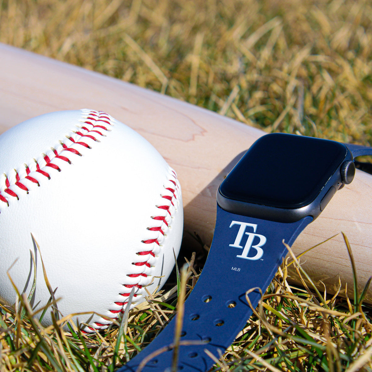 Tampa Bay Rays Silicone Apple Watch Band - Game Time