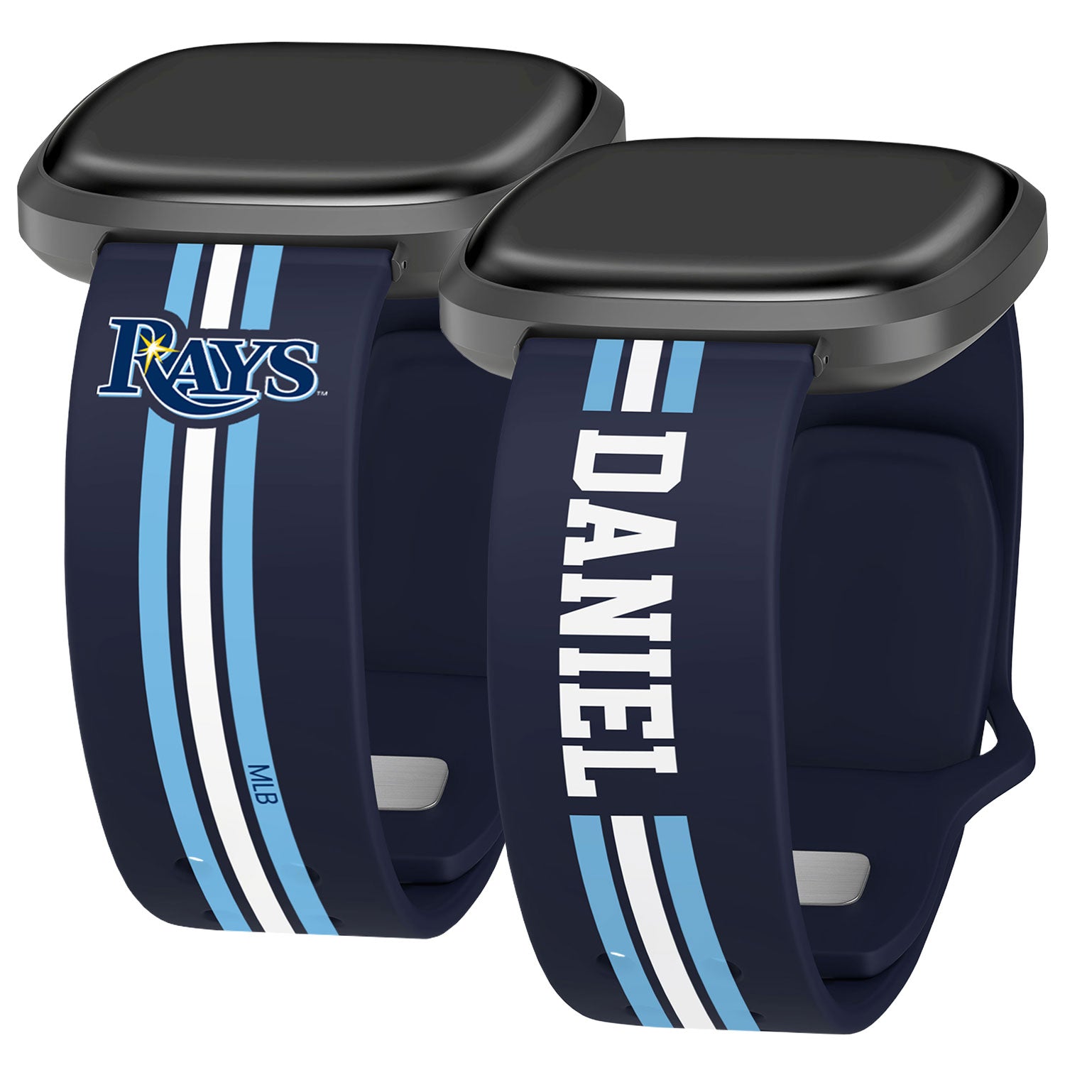 Tampa Bay Rays Custom Name HD Fitbit Versa 3 and Sense Watch Band