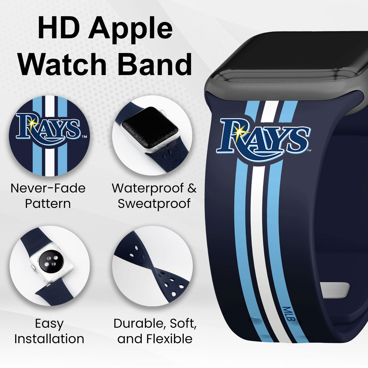 Tampa Bay Rays HD Apple Watch Band