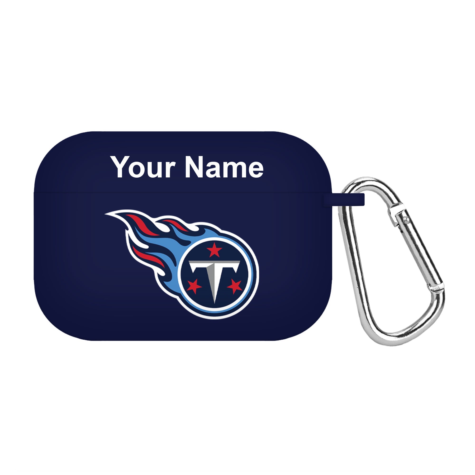 Tennessee Titans Custom Name HD Apple AirPods Pro Case Cover (Navy)