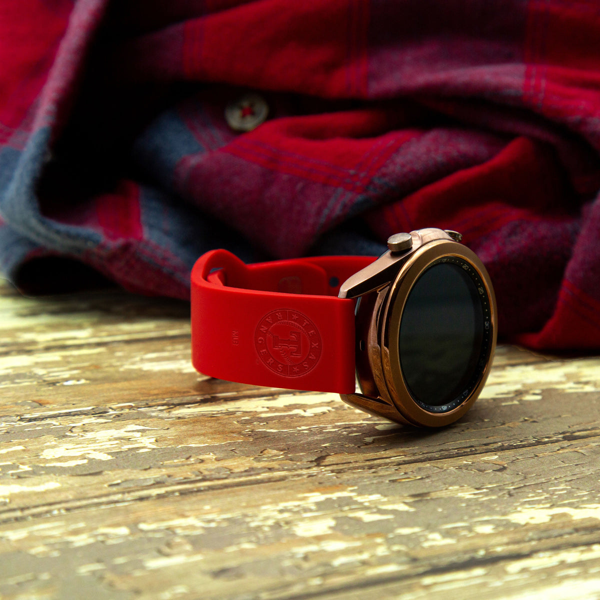 Texas Rangers Engraved Samsung Watch Band And Buds Pro Combo