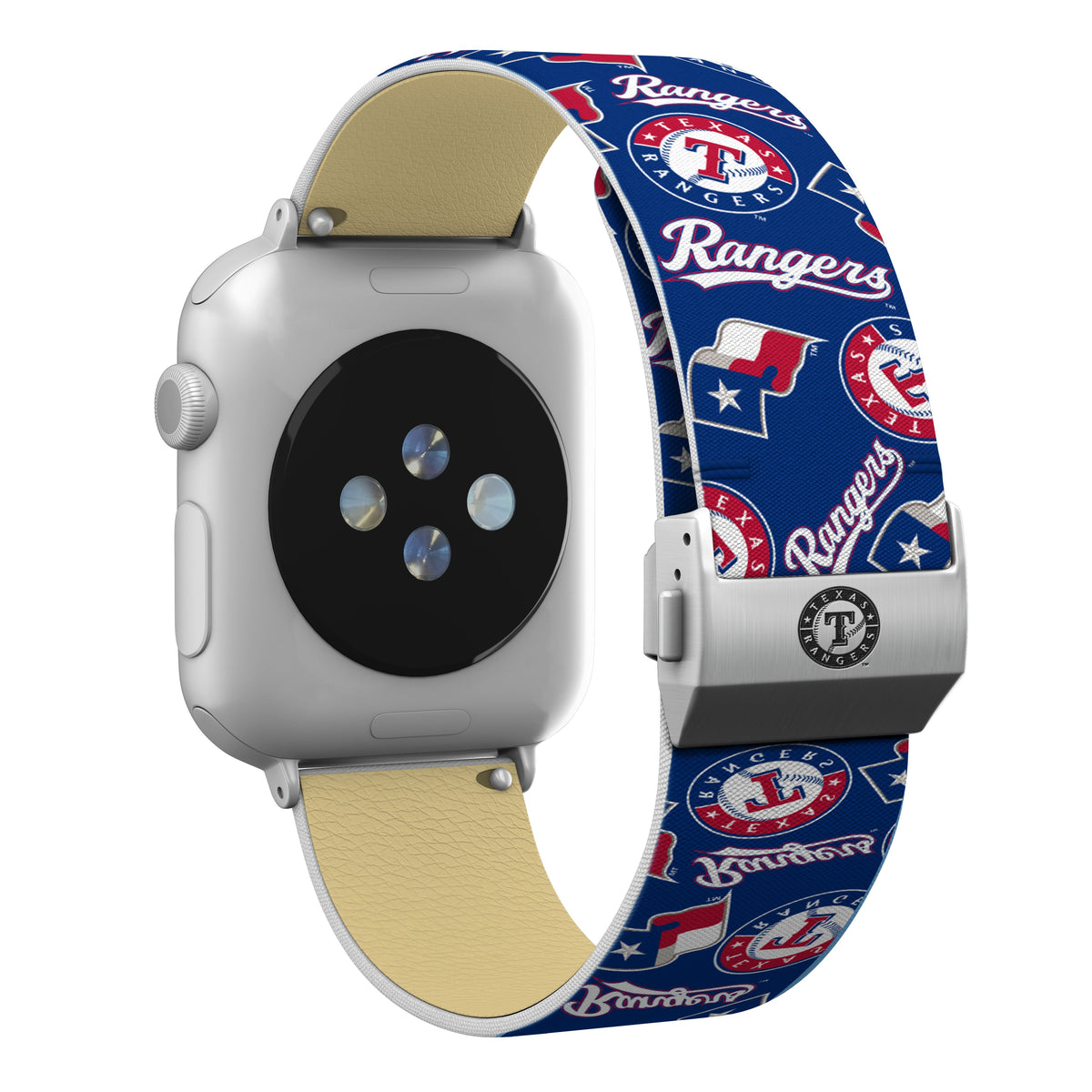 Texas Rangers Full Print Watch Band With Engraved Buckle - Game Time