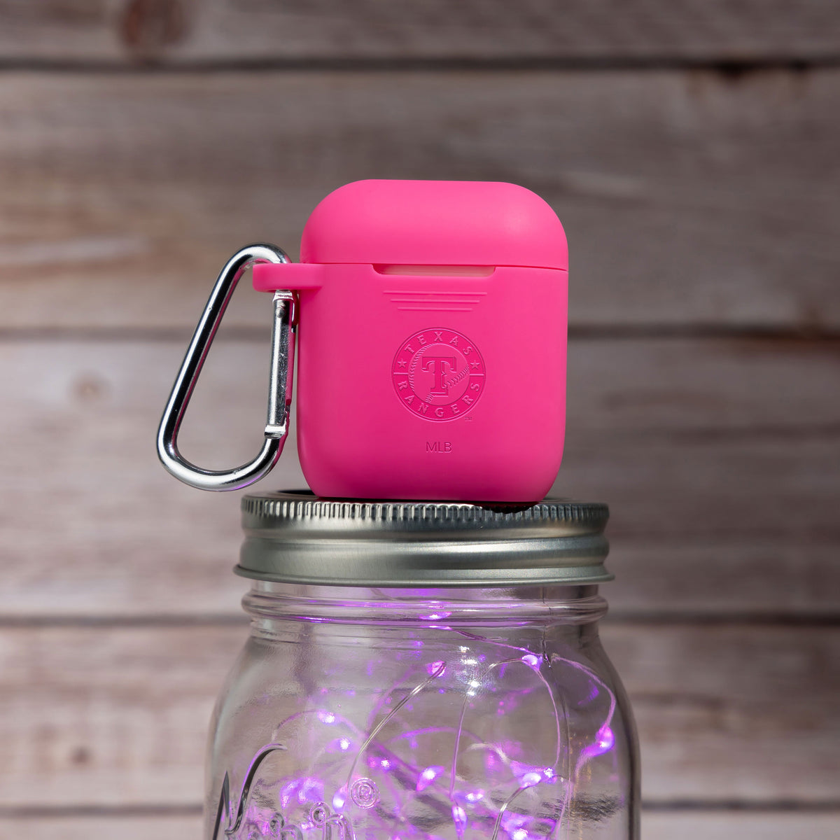 Game Time Texas Rangers Engraved Silicone AirPods Case Cover