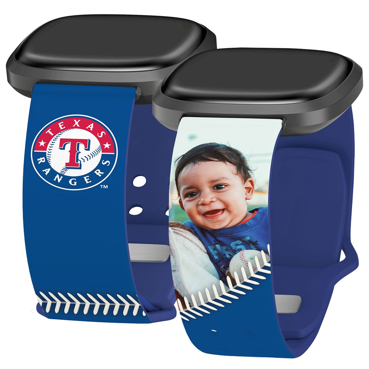 Texas Rangers Custom Photo HD Fitbit Versa 3 &amp; Sense Band