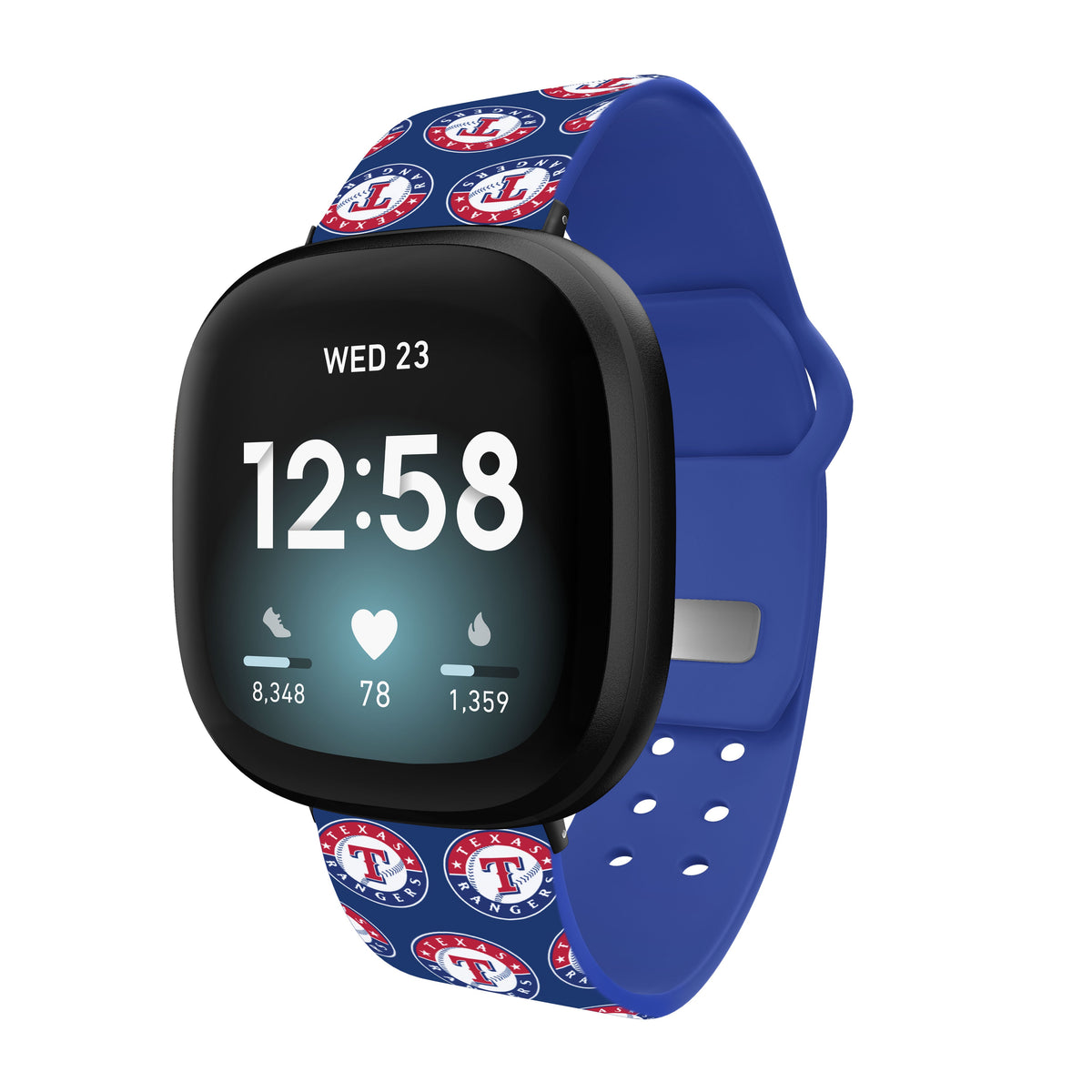 Texas Rangers HD Fitbit Versa 3 and Sense Watch Band