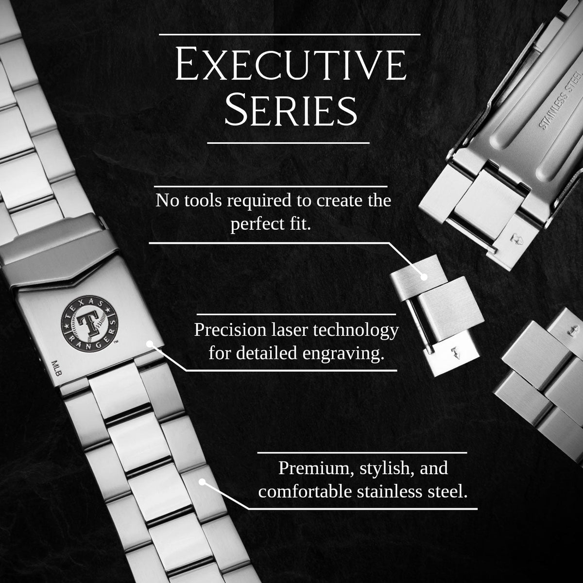 Game Time Texas Rangers Executive Series Apple Watch Band