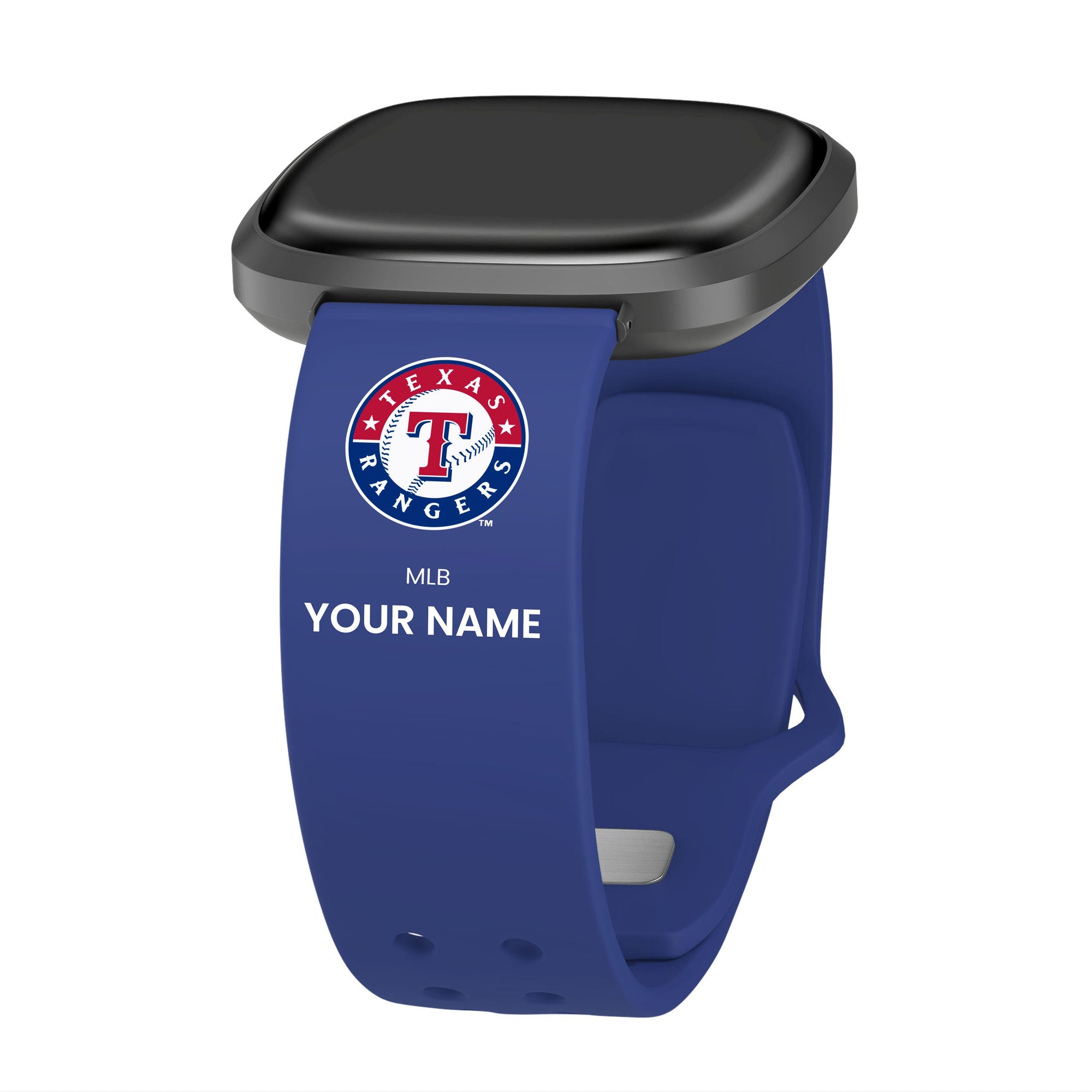 Texas Rangers HD Custom Name Watch Band Compatible with Fitbit Versa 3 and Sense