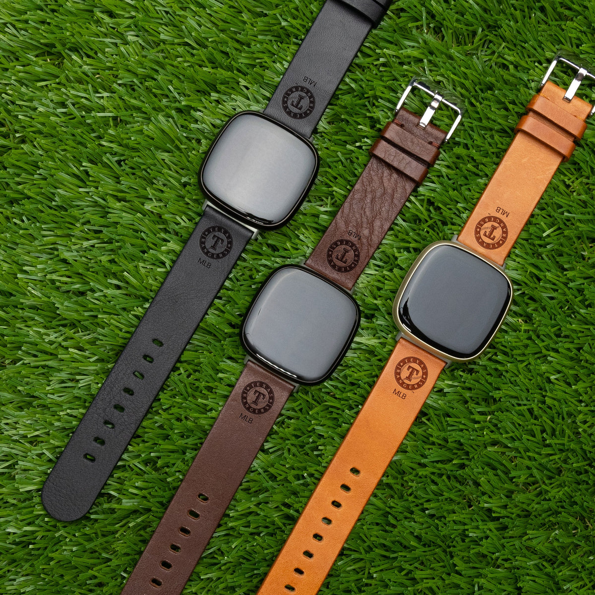 Game Time Texas Rangers Leather Fitbit Watch Band