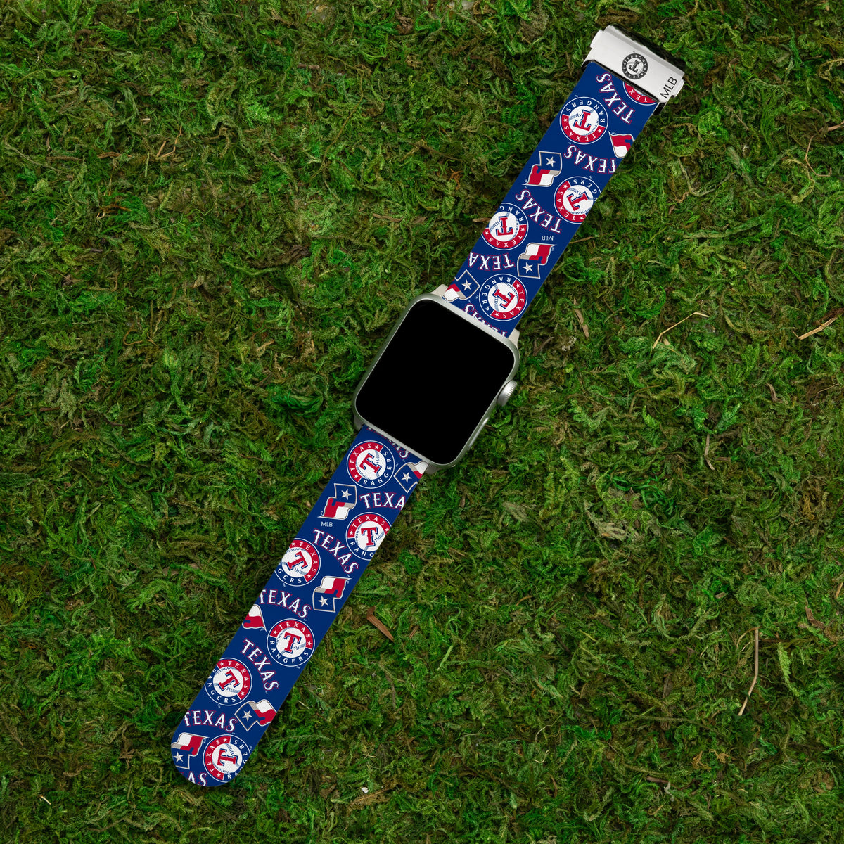Game Time Texas Rangers Signature Series Apple Watch Band With Engraved Buckle