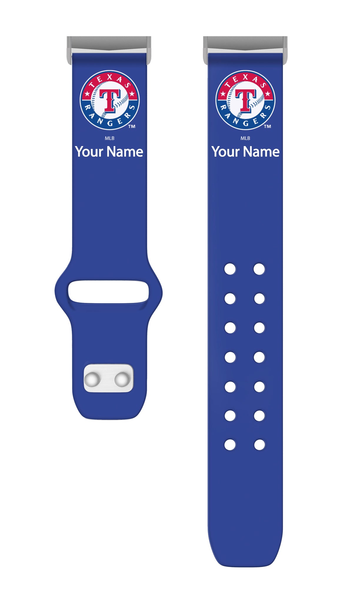 Texas Rangers HD Custom Name Watch Band Compatible with Fitbit Versa 3 and Sense