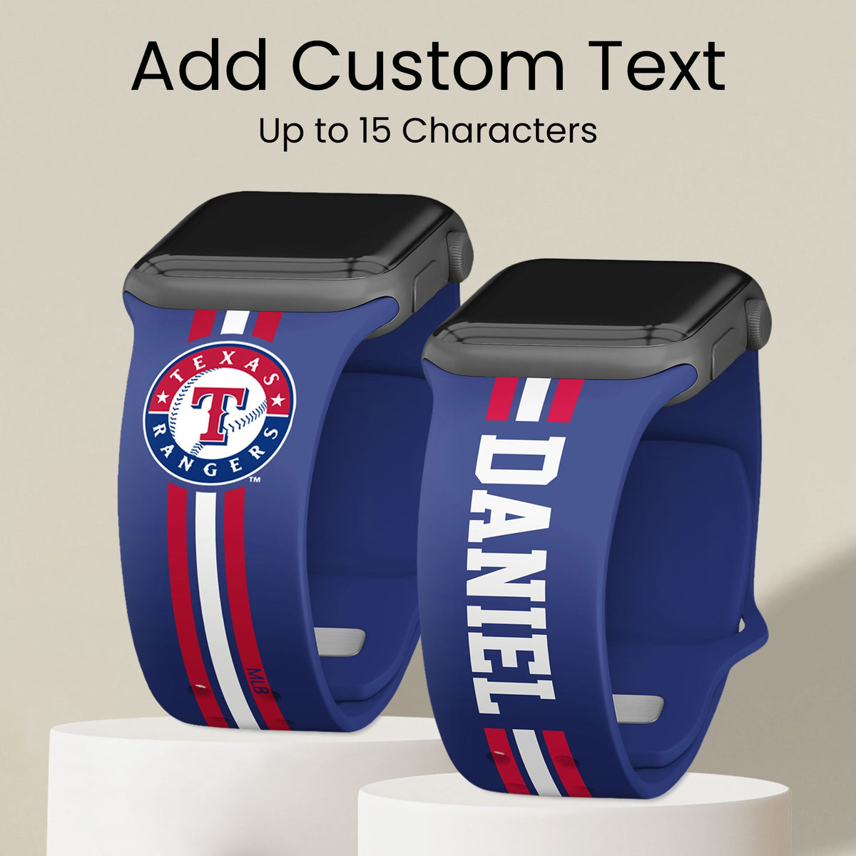 Texas Rangers Custom Name HD Apple Watch Band