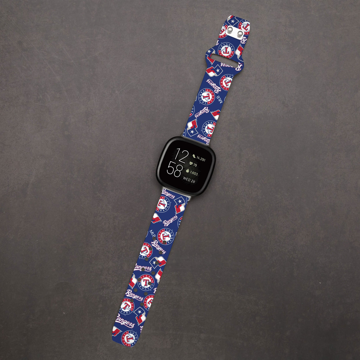 Texas Rangers HD Fitbit Versa 3 and Sense Watch Band