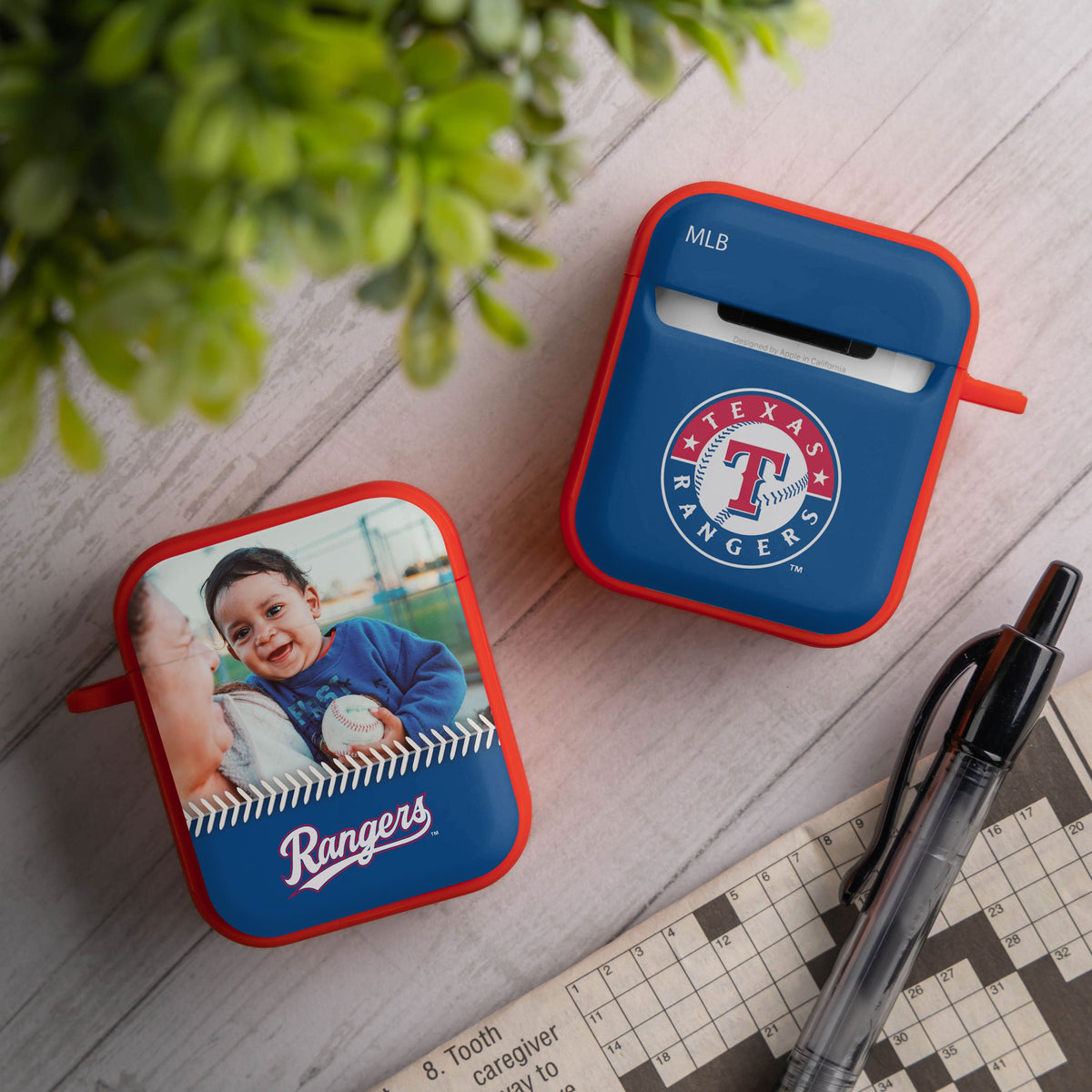 Texas Rangers Custom Photo HDX Apple AirPods Gen 1 &amp; 2 Case Cover