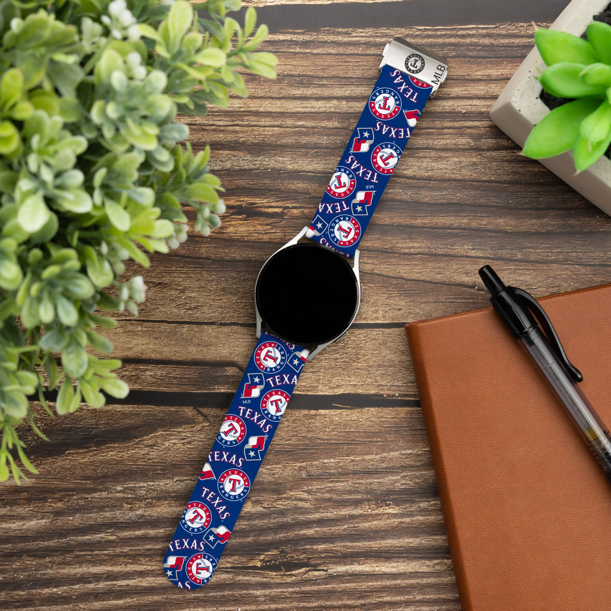 Game Time Texas Rangers Signature Series Quick Change Watch Band With Engraved Buckle