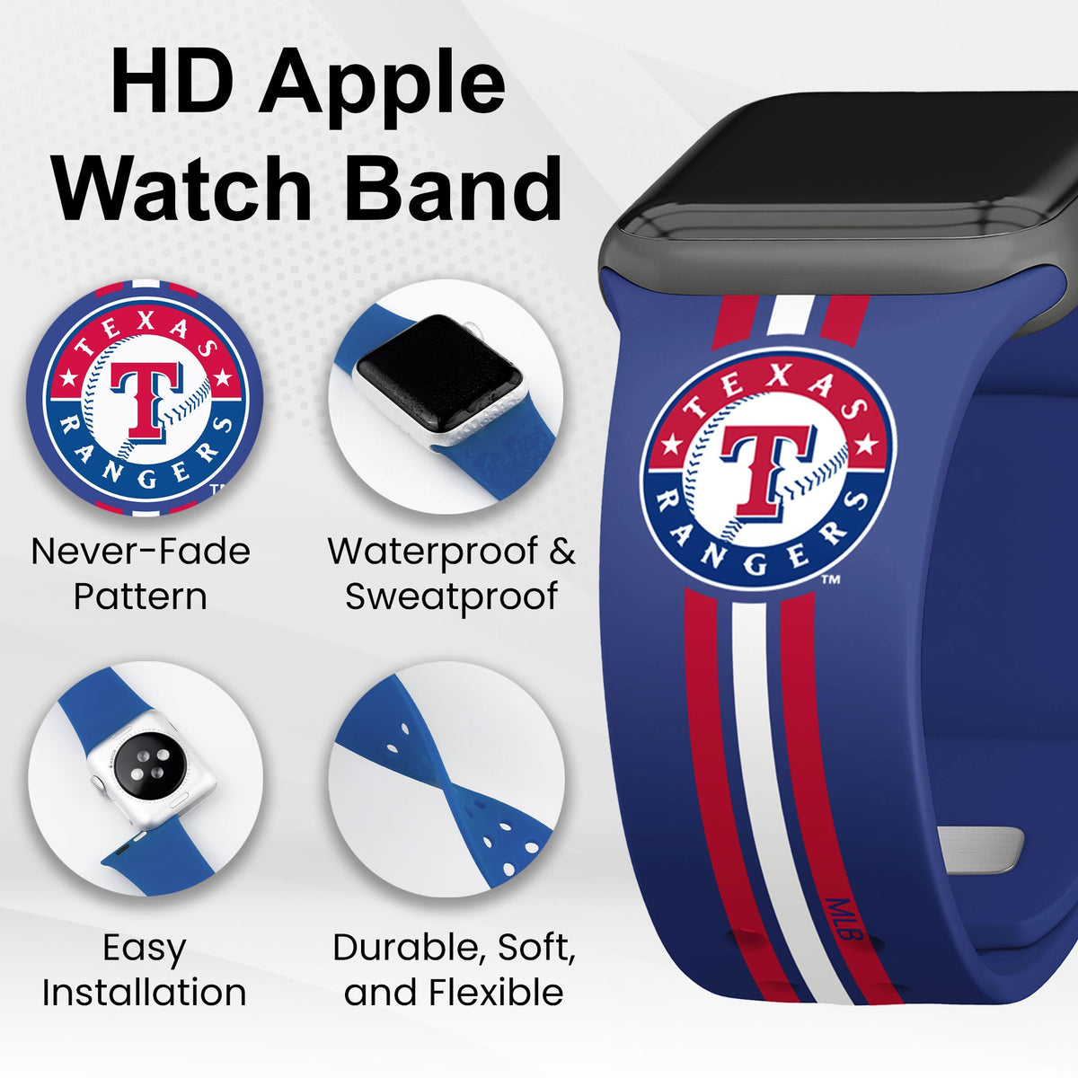 Texas Rangers HD Apple Watch Band