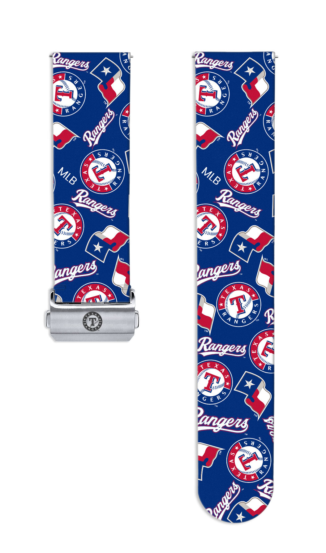 Texas Rangers Full Print Quick Change Watch Band With Engraved Buckle - Game Time