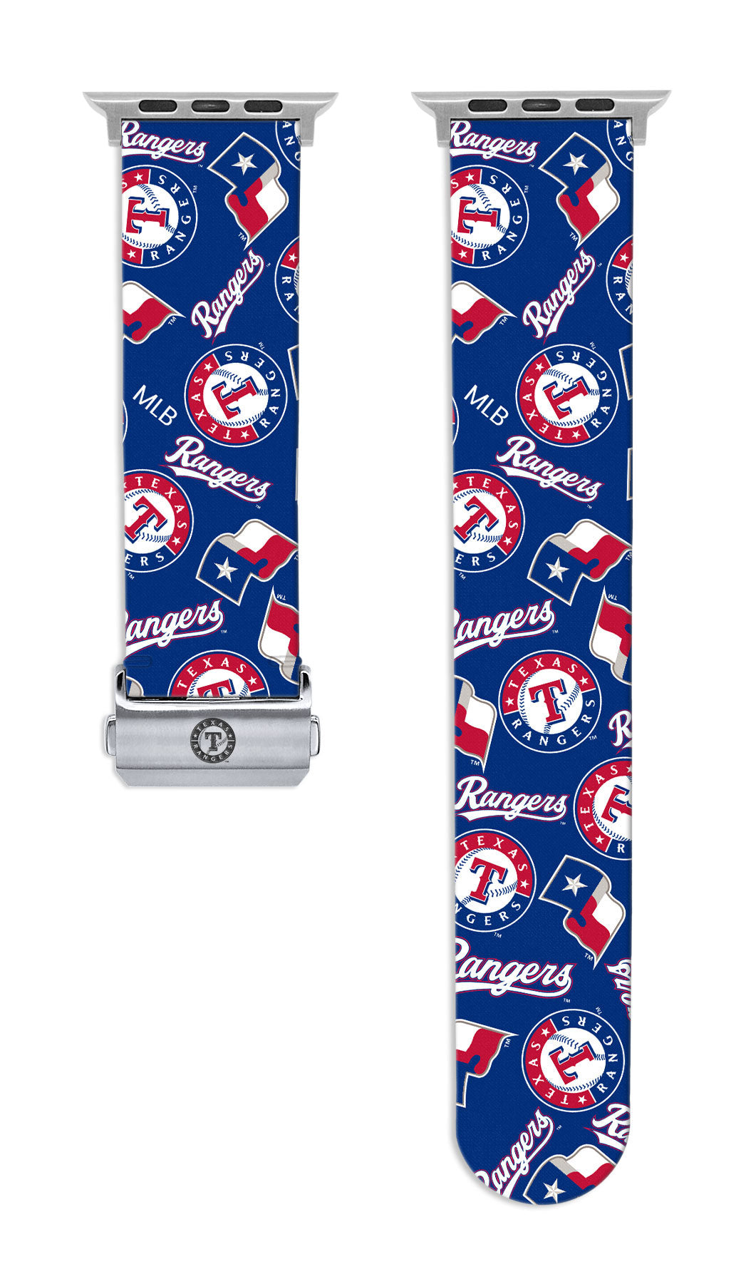 Texas Rangers Full Print Watch Band With Engraved Buckle - Game Time
