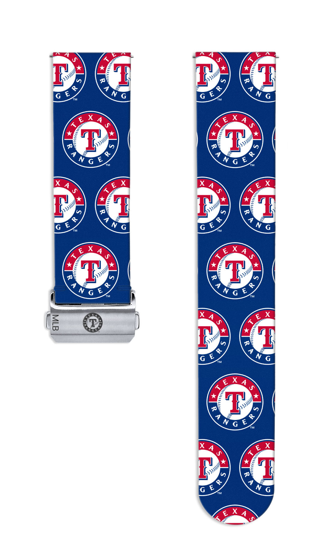 Texas Rangers Full Print Quick Change Watch Band With Engraved Buckle - Game Time