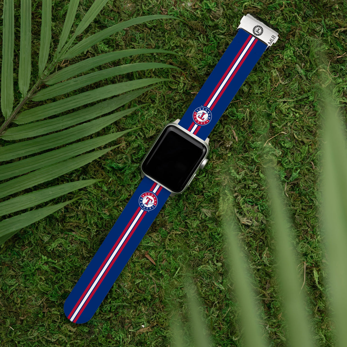 Game Time Texas Rangers Signature Series Apple Watch Band With Engraved Buckle
