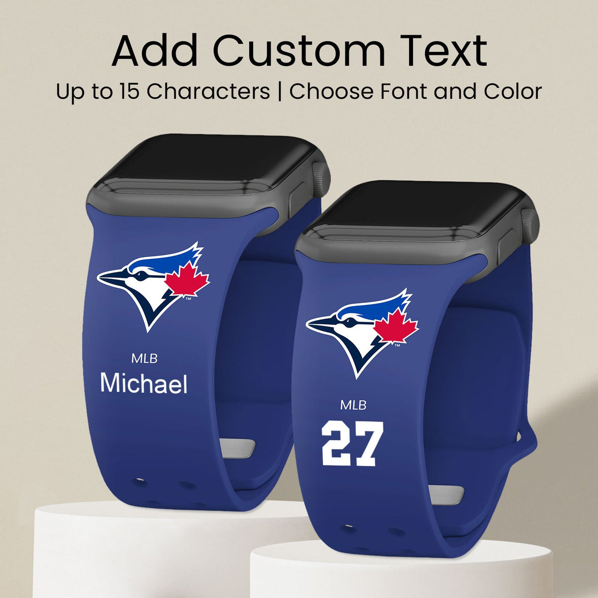 Toronto Blue Jays HD Custom Name Apple Watch Band