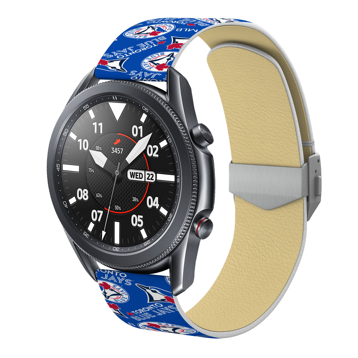 Toronto Blue Jays Full Print Quick Change Watch Band With Engraved Buckle - Game Time