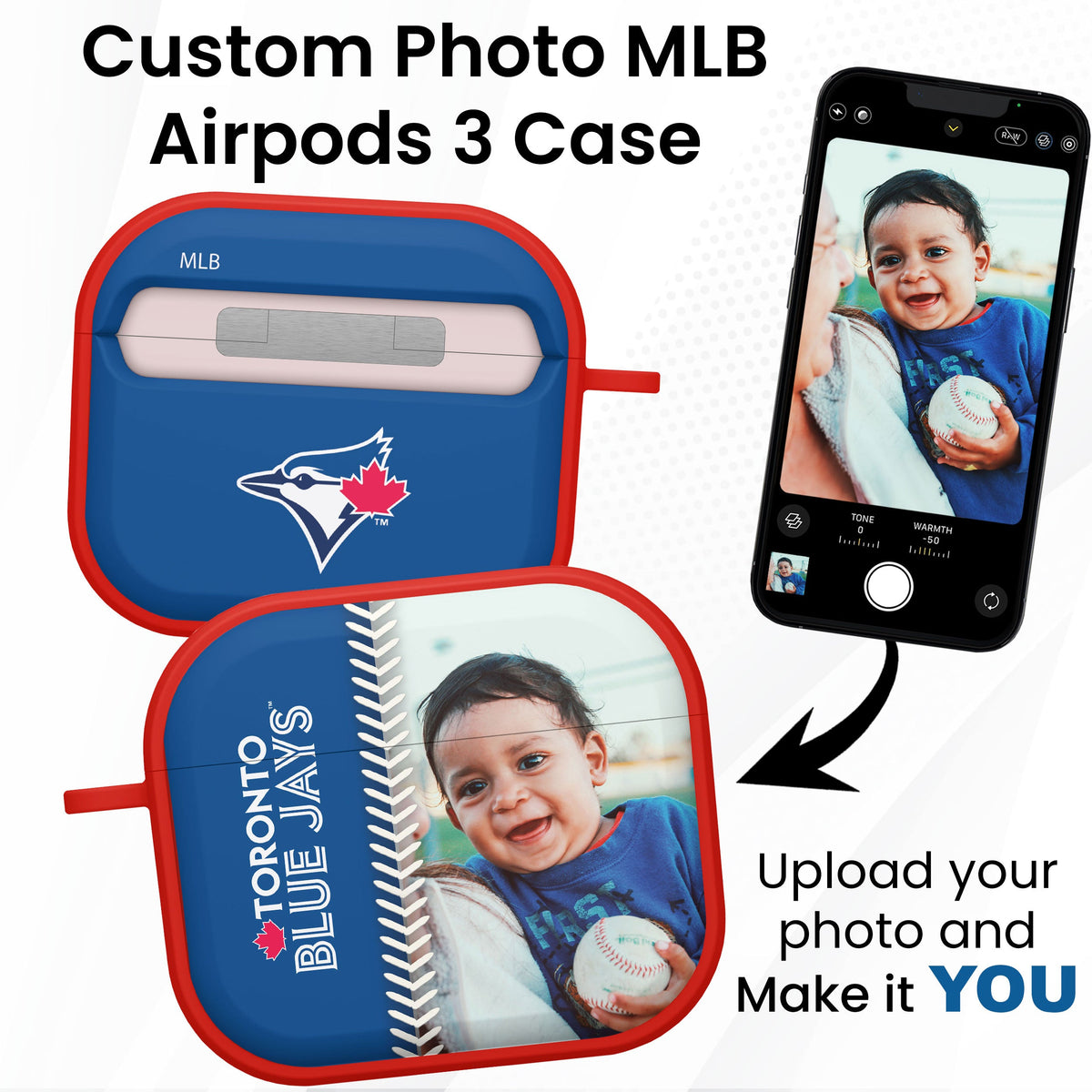 Toronto Blue Jays Custom Photo HDX Apple AirPods Gen 3 Case Cover