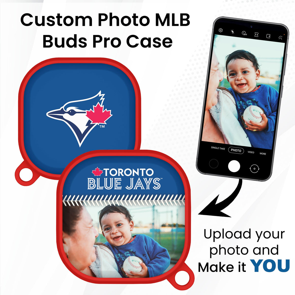 Toronto Blue Jays Custom Photo HDX Samsung Galaxy Buds Pro Case Cover