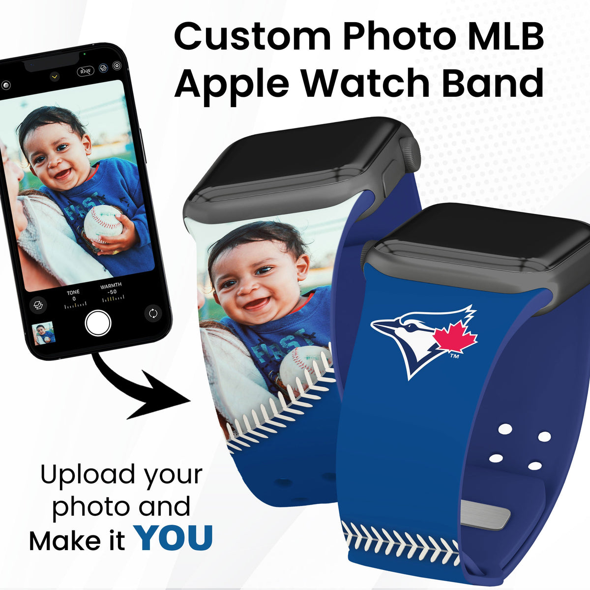 Toronto Blue Jays Custom Photo HD Apple Watch Band