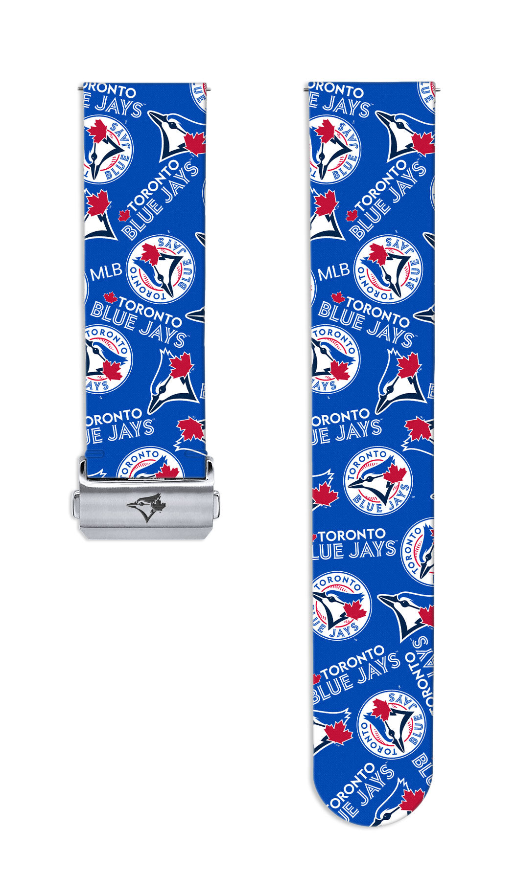 Toronto Blue Jays Full Print Quick Change Watch Band With Engraved Buckle - Game Time