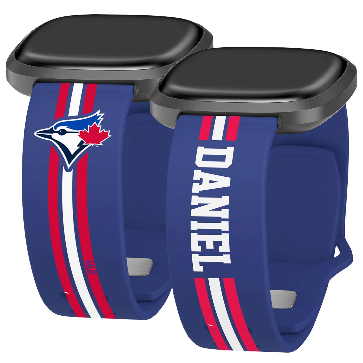 Toronto Blue Jays Custom Name HD Fitbit Versa 3 and Sense Watch Band