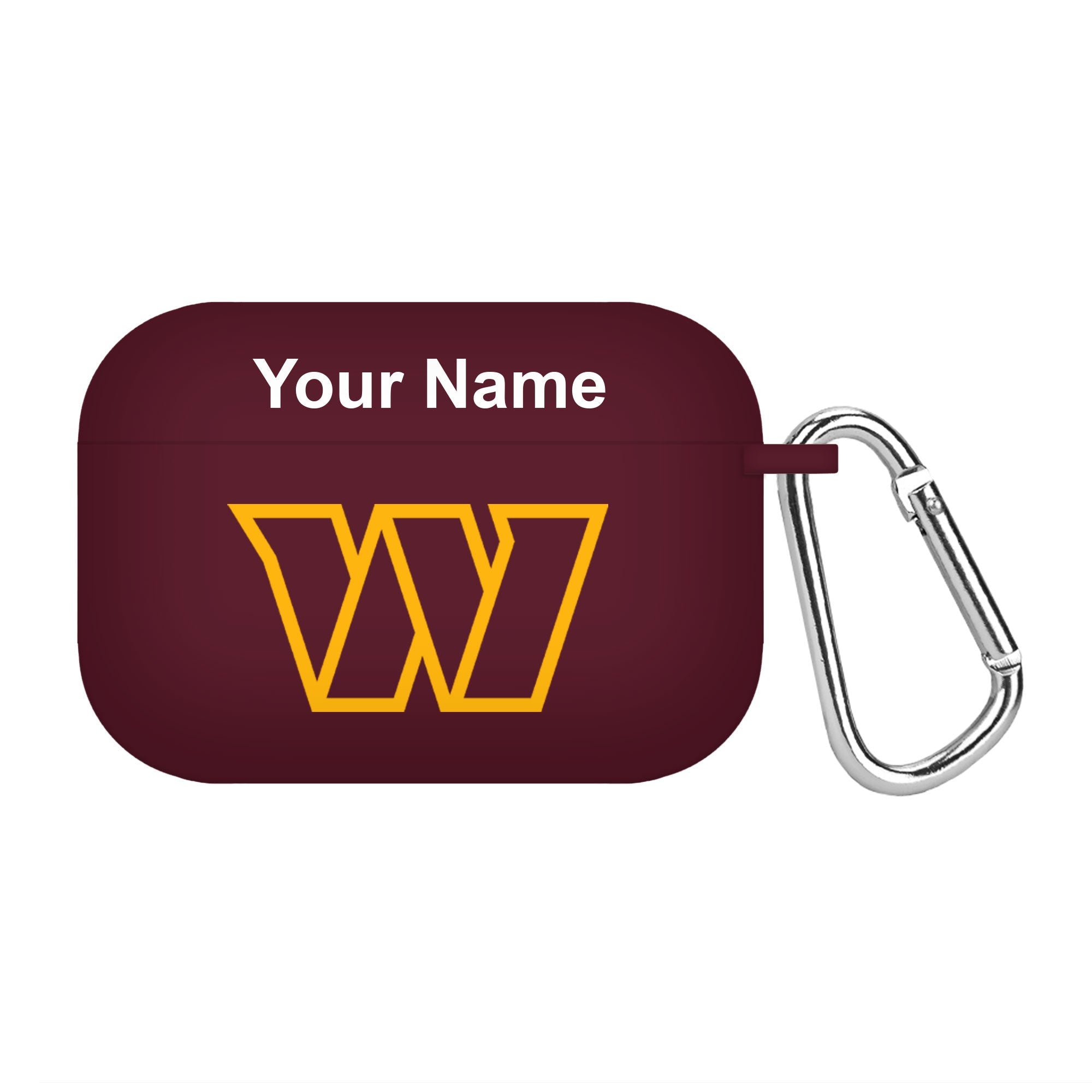 Washington Commanders Custom Name HD Apple AirPods Pro Case Cover (Maroon)