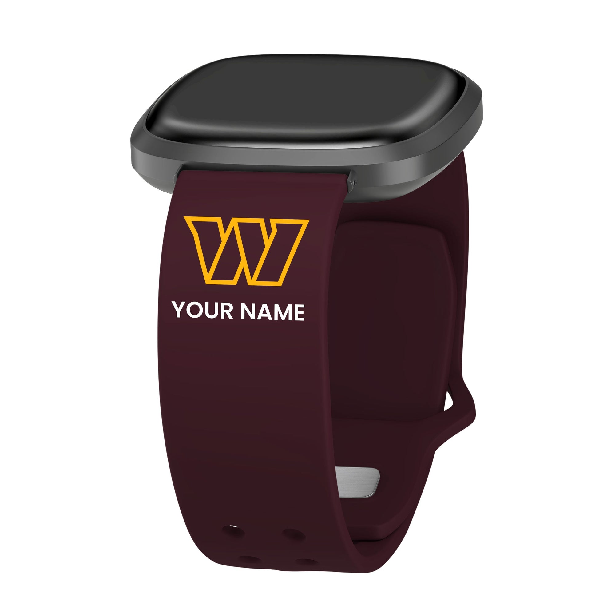 GAME TIME Washington Commanders Custom Name HD FitBit Versa 3 & Sense Watch Band