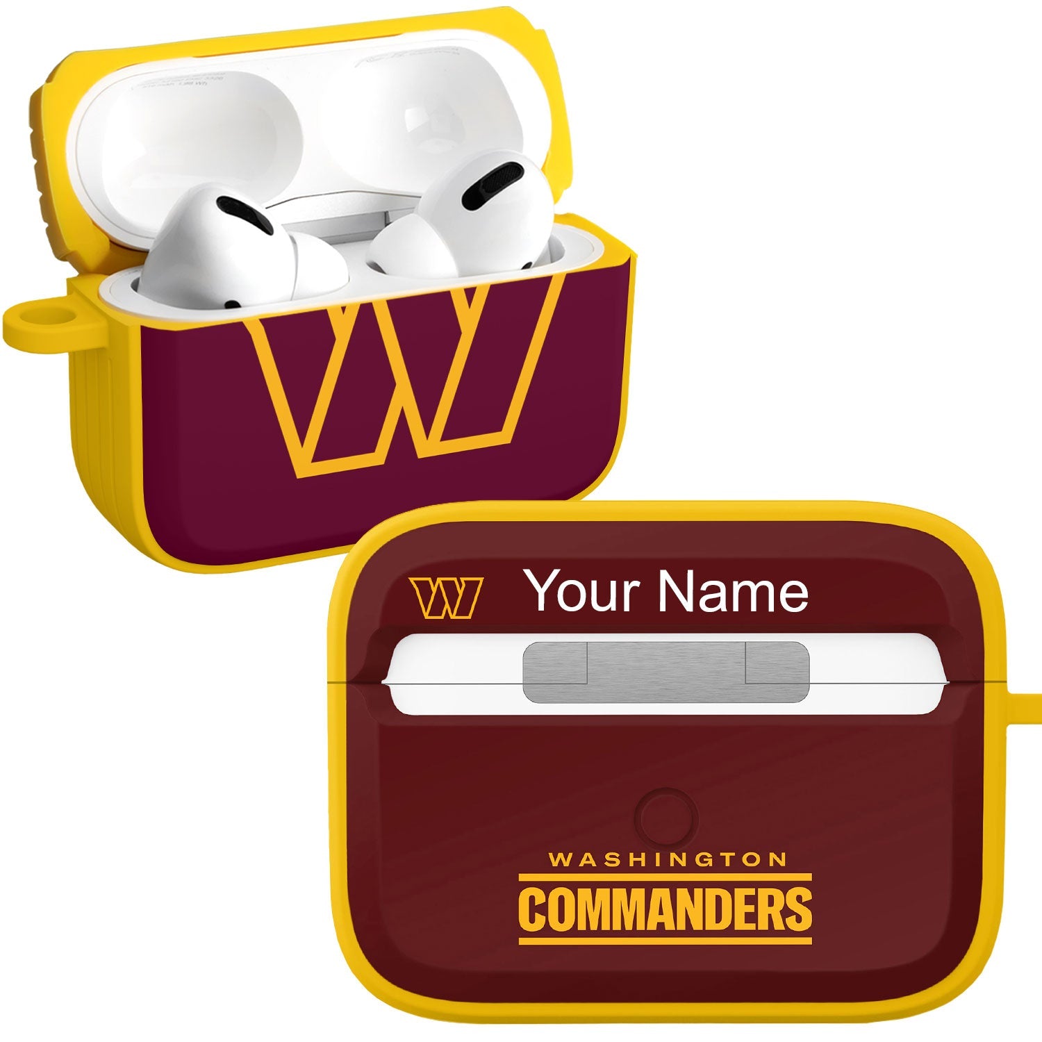 Washington Commanders HDX Custom Name Apple AirPods Pro Case Cover (Classic)