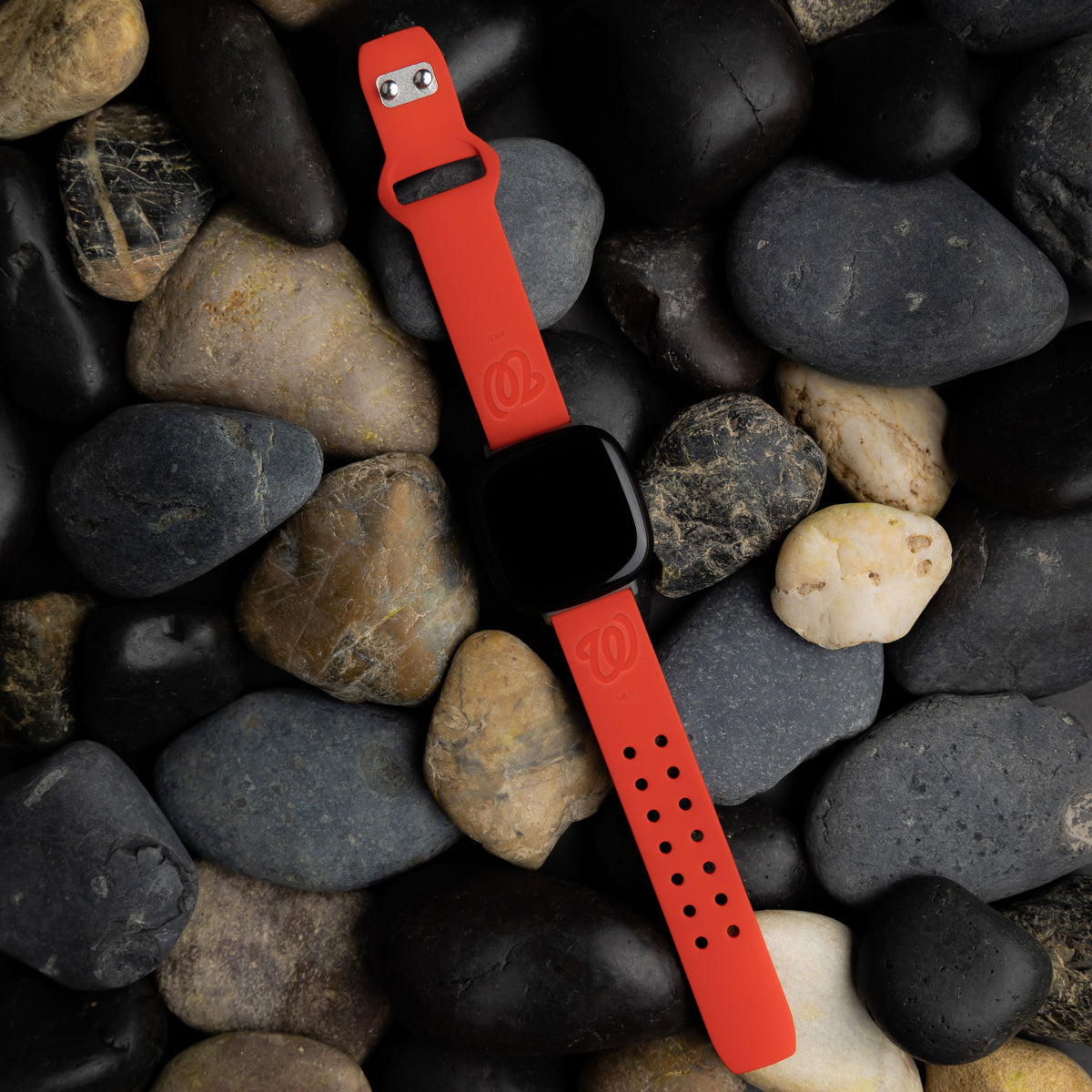 Game Time Washington Nationals Engraved Silicone Fitbit Watch Band