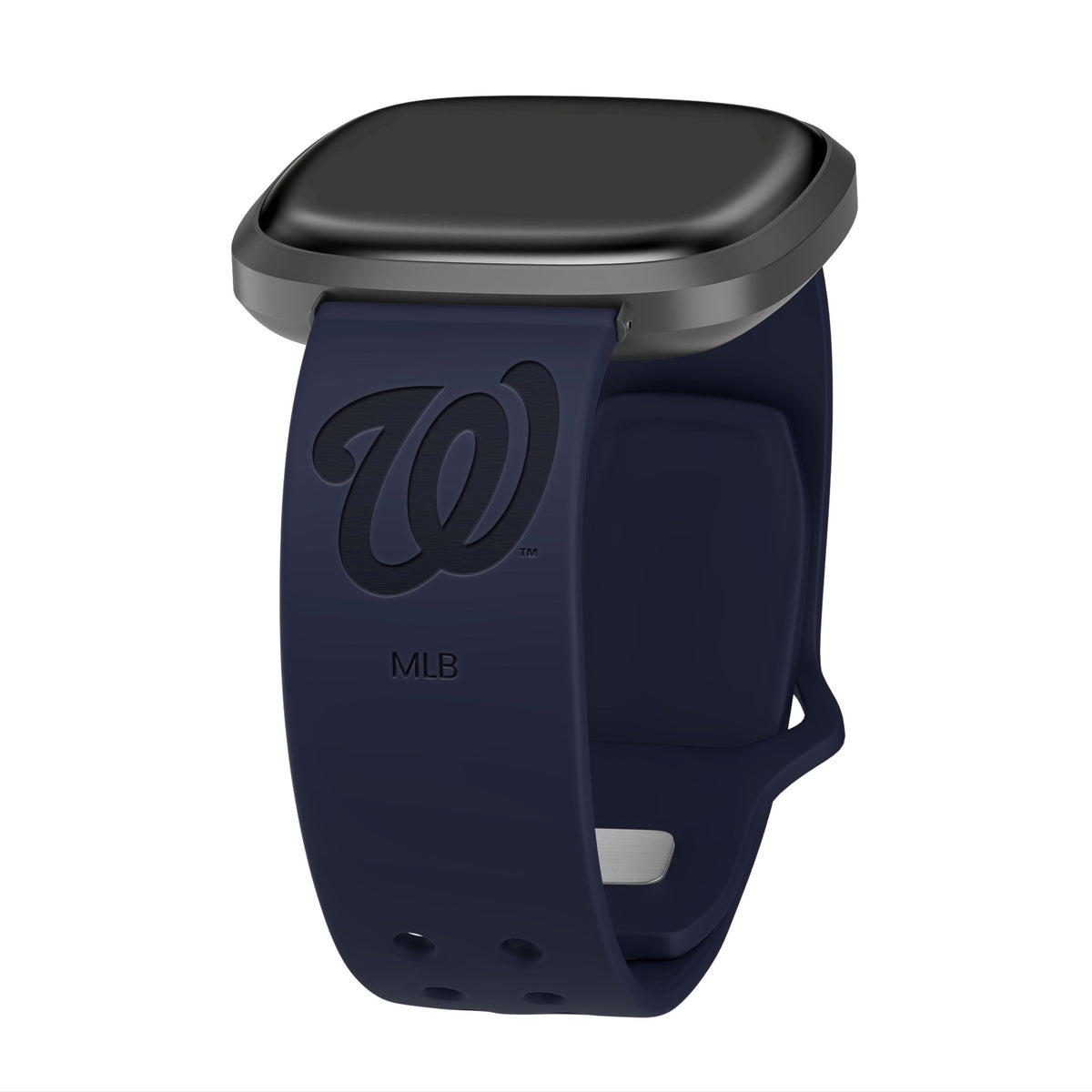 Game Time Washington Nationals Engraved Silicone Fitbit Watch Band
