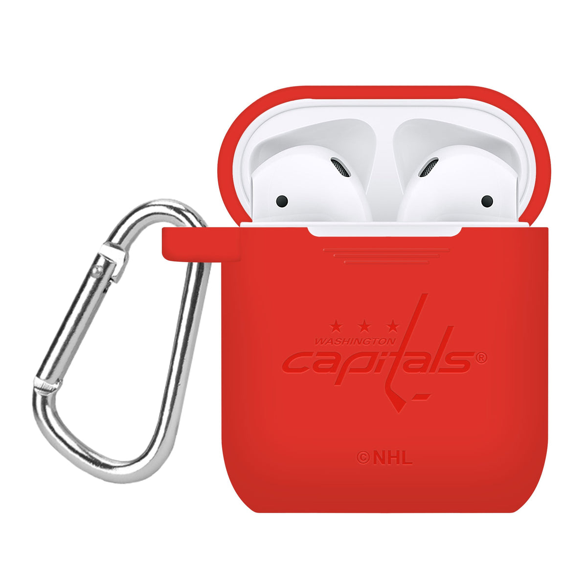 Game Time Washington Capitals Engraved Silicone AirPods Case Cover