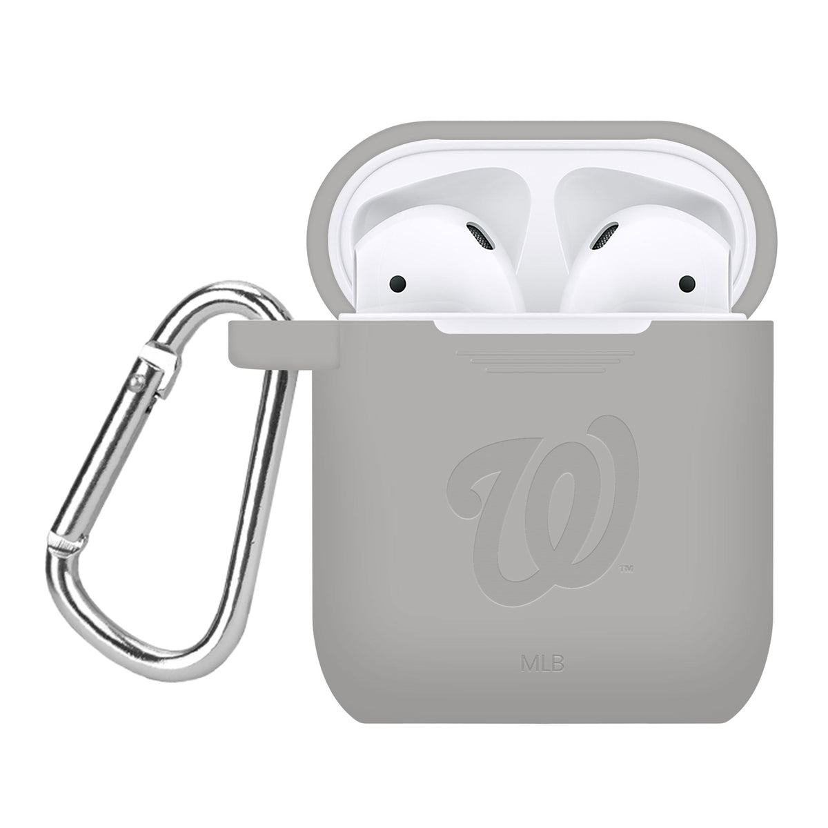 Game Time Washington Nationals Engraved Silicone AirPods Case Cover